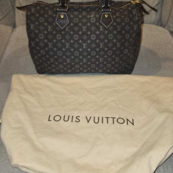 Authentic Luois Vuitton Monogram Mini Lin Speedy 30 handbag